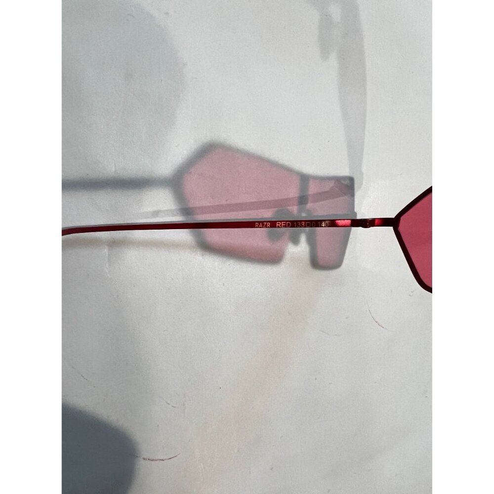 Poppy Lissiman RAZR Sunglasses in Red - Picture 5 of 6